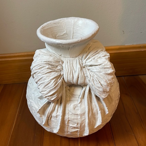 Art pottery vase Hand crafted vessel textured body gorgeous...